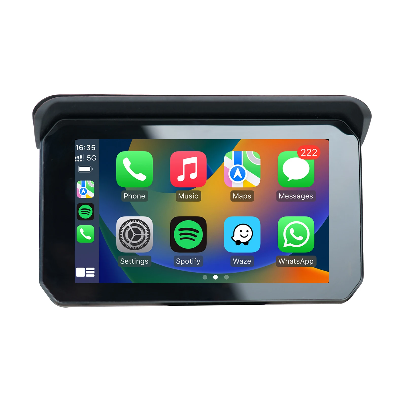 5 inch Motorcycle Navigator Touch Screen IP65 Waterproof Motorcycle CarPlay Wireless Apple CarPlay Android Auto Dual Bluetooth