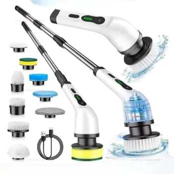 9-in-1 Cordless Electric Spin Scrubber with Adjustable Extension Handle 1