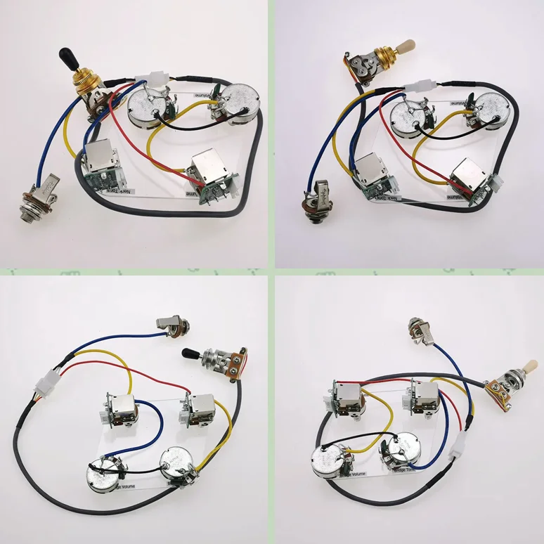 

Classic Prewired Electric Guitar Pickup Wiring Harness Push Pull Switch Potentiometers 1 Set For SG LP Epi Guitar Parts