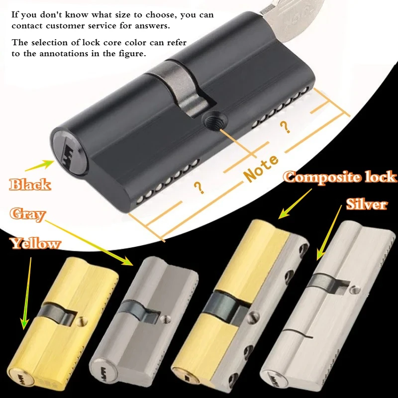 แกนล็อคประตูทองแดงทั้งหมด ขนาด 50-120 มม. สำหรับประตูทางเข้าภายในบ้าน มีให้เลือกหลายสี 1