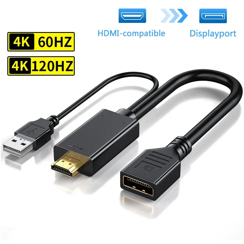 HDMI に Displayport コンバータケーブル 4K HDMI2.0 アダプタ PC TV ボックス Xbox PS4 PS5 ラップトッププロジェクター HDMI に DP ケーブル