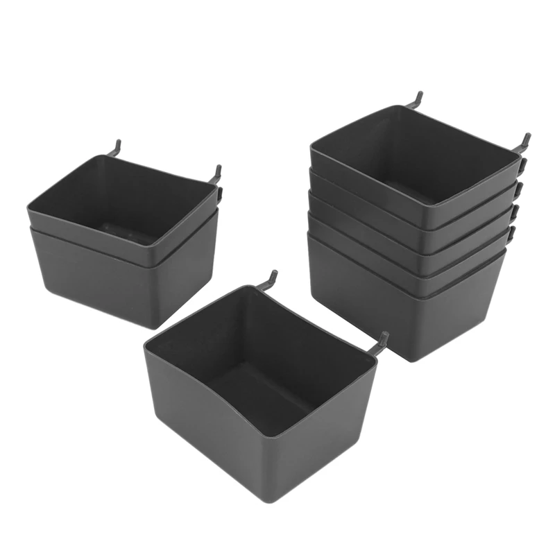 

32 Pieces Pegboard Bins Kit Pegboard Parts Storage Pegboard Accessories Workbench Bins For Organizing Hardware(Grey)