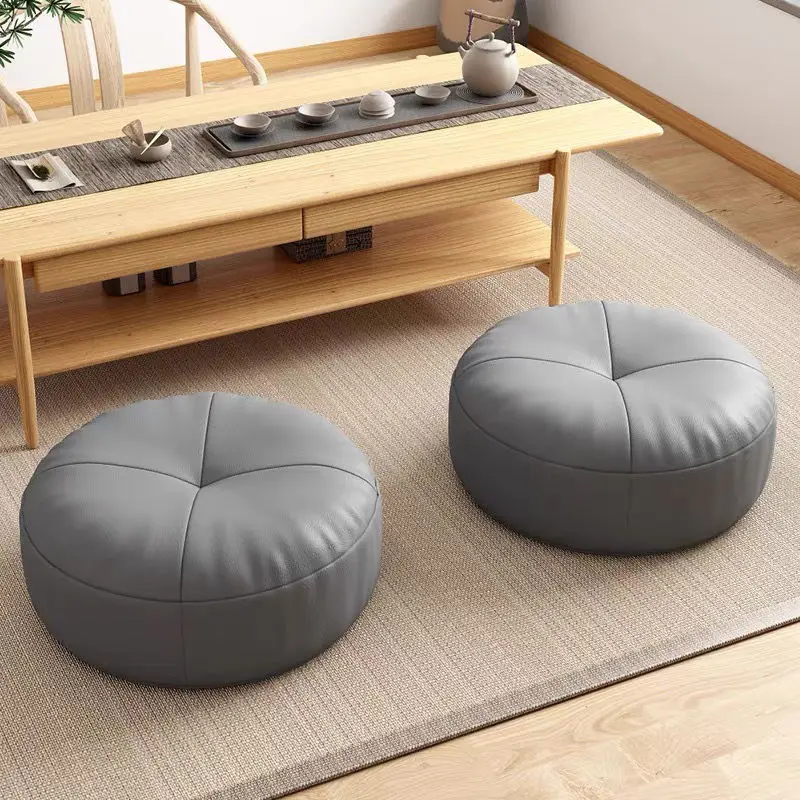 Simple Japanese-Style Nappa Leather Cushion Lazy Person Tatami Futon Living Room Sofa Small Stool Balcony Bay Window Cushion 3