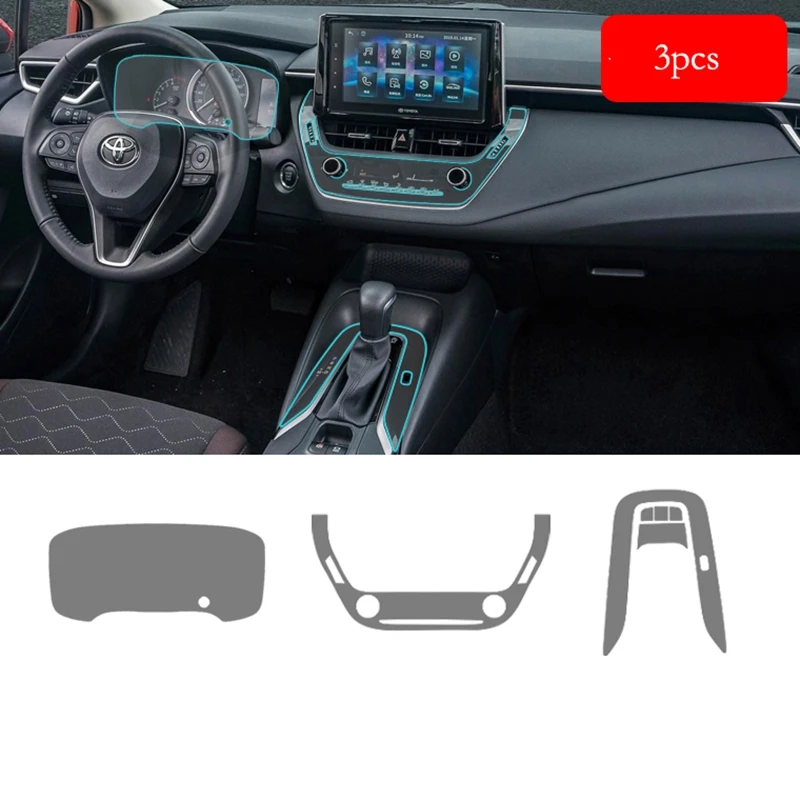 Transparente Schützen Film Auto Innen Aufkleber Zentrale Steuerung Getriebe Air Tür Dashboard Panel Für Toyota Corolla 2019-2022 – Detail 3