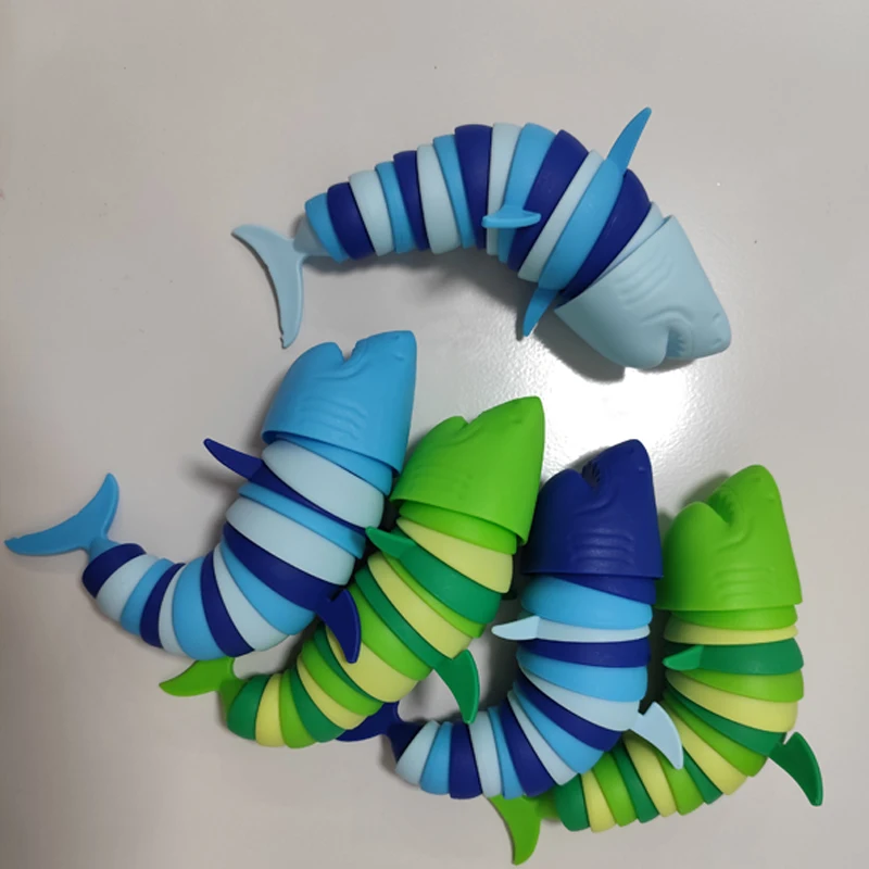 Colorful Slug lobsterToy Articulated Flexible 3D Slug Fidget Toy All Ages Relief Anti-Anxiety Sensory Toys for Children 3