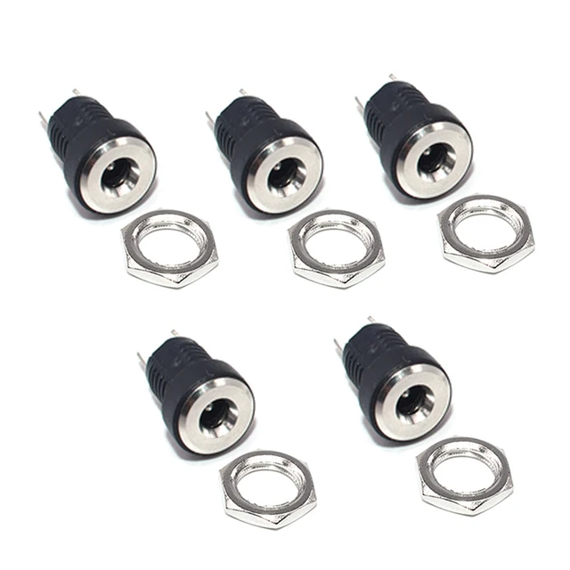 10 Pezzi 12V DC Power Plug Jack Femmina Connettore Cavo 5.5X2.1mm Con - Foto 3