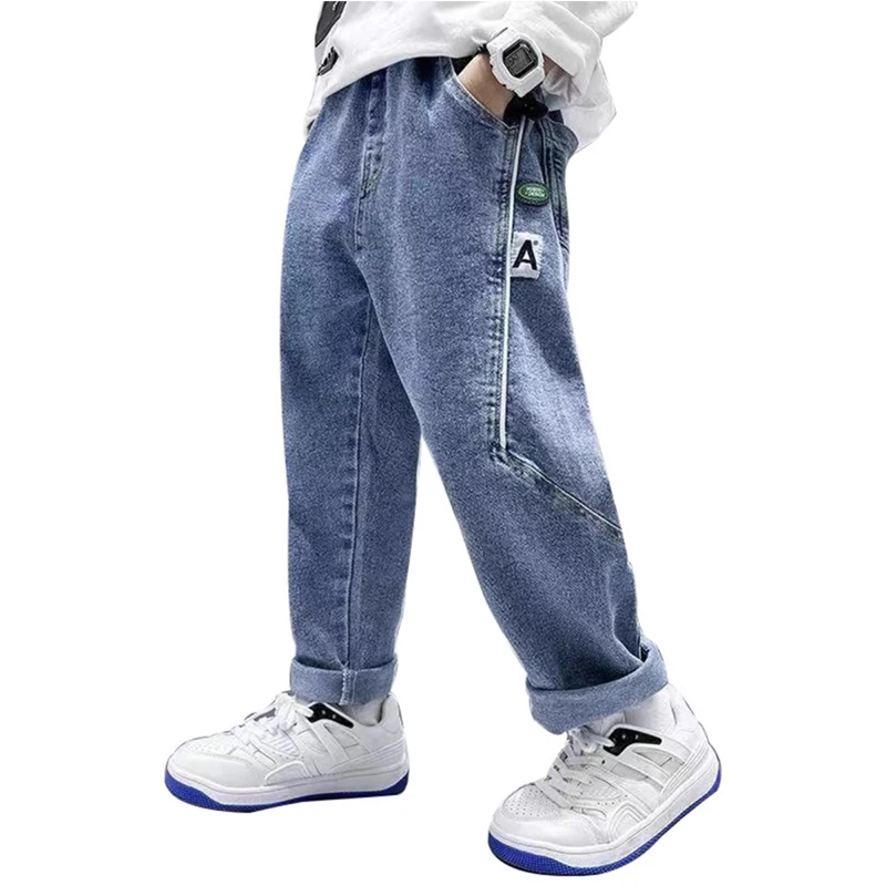 Spring Boys Casual Jeans Pant Korean Fashion Straight Leg Pants Kids Pants 3-12 Yrs Toddler Boys boys pants kids pants