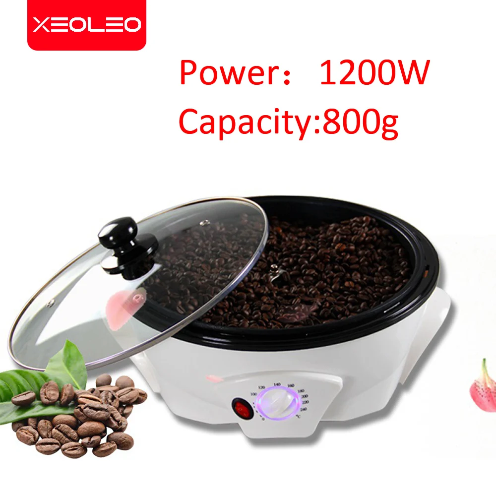 XEOLEO 800g Electric Coffee roaster Automatic Coffee Bean Baker 1200W baking machine suitable for Peanut Bean Roaster