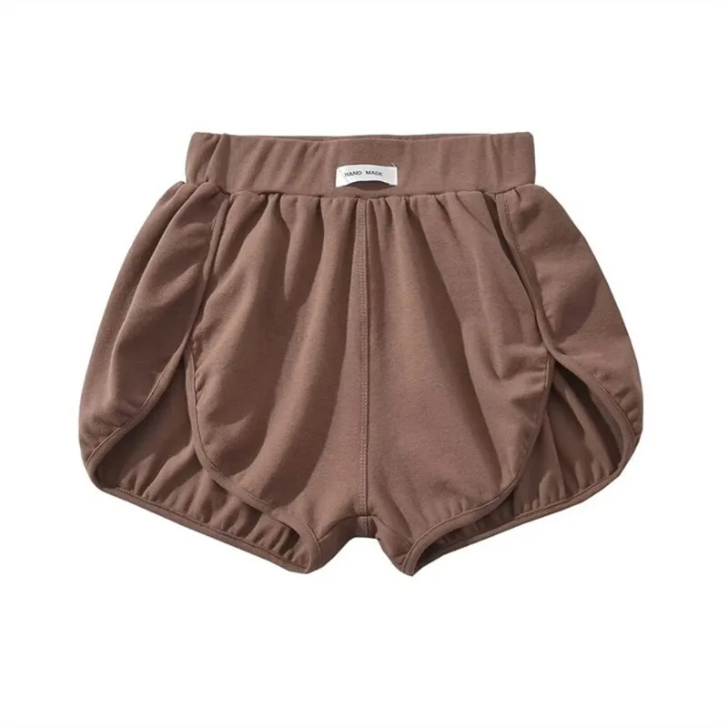 Women Summer Simple Sport Shorts Harajuku Mid-Waist Letter Printed Fashion Fitness Biker Shorts Casual Streetwear White Bottoms