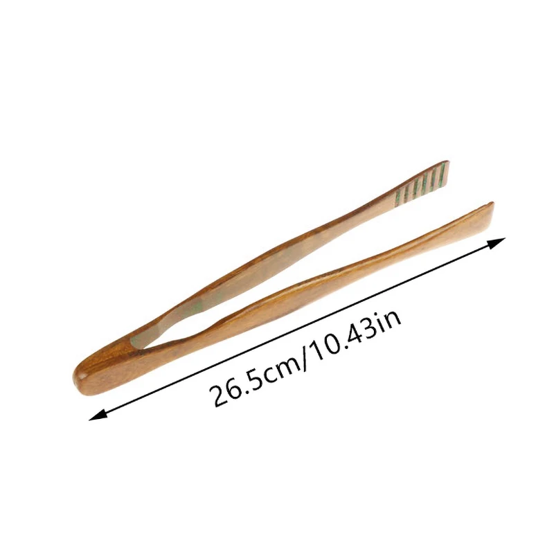Bamboo Tongs Wooden Food Tongs 1Pc Bamboo Cooking Kitchen Tongs Food BBQ Tool Salad Bacon Steak Bread Cake Wooden Clip Home Kitchen Utensil
