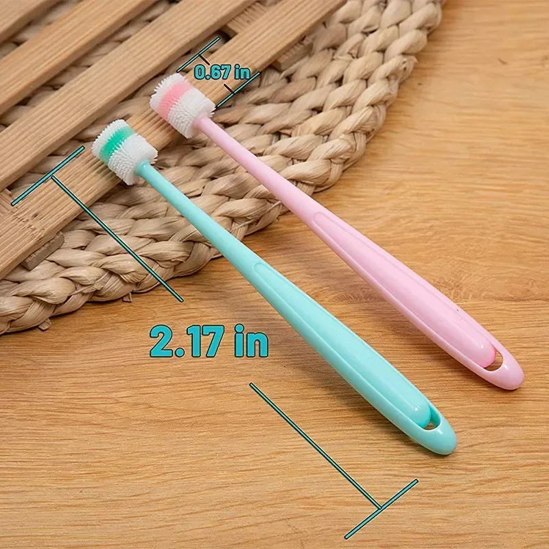 Title 6, Dog Toothbrush 360 Degree Soft Silicone Cat Den...