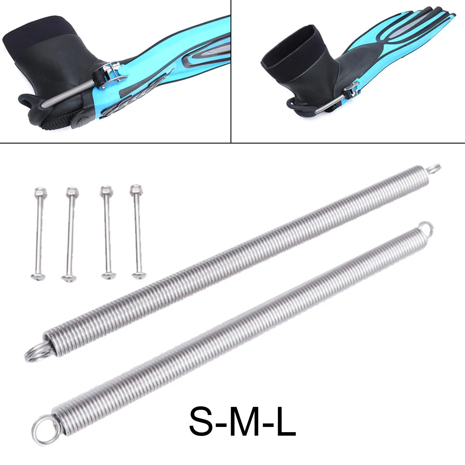 Portable Dive Fin Stainless Steel Instrument Straps for Diving Replacement 3