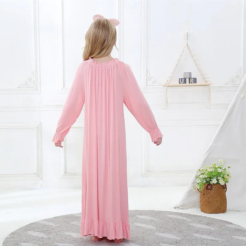 Kids clothing Night Gown Spring Autumn Girls Long Princess Dress Nightdress Soft Nightgown Girl Clothing Sleepwear Pijamas