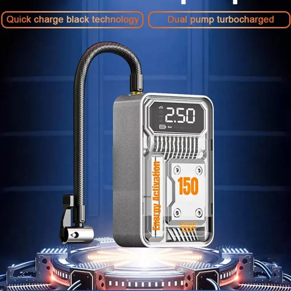 USB Air Compressor Pump Wireless Car Electric Tire Inflator For Motocycle Bicycles Ball Portable Digital Tyre Inflator