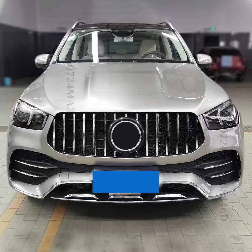 GT GTR Diamond Front Hood Mesh Inlet Grille Bumper Grill Body Kit For  Mercedes Benz GLE W167 350 450 2020-2023 Facelift Tuning
