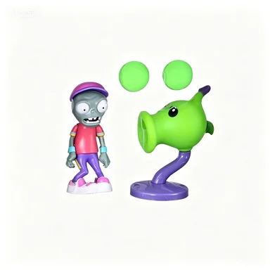Plants vs. Zombies Electric Peashooter Toy - Fun Silicone Game Figure Collection