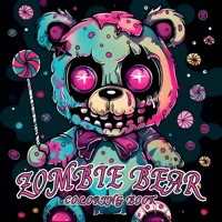 Zombie Bear Coloring Book for Adults - 24 Pages of Cute Bear Cub Illustrations for Relaxation and Creative Expression 1