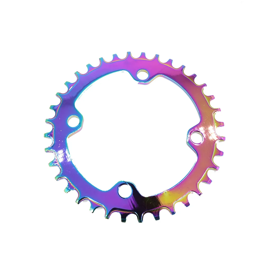 スポーツトイ・アクショントイ mowl Infiltrate Ti Polished Purple Rainbow Chain Ring Bicycle | Oil Slick Mtb Chainring | Mtb