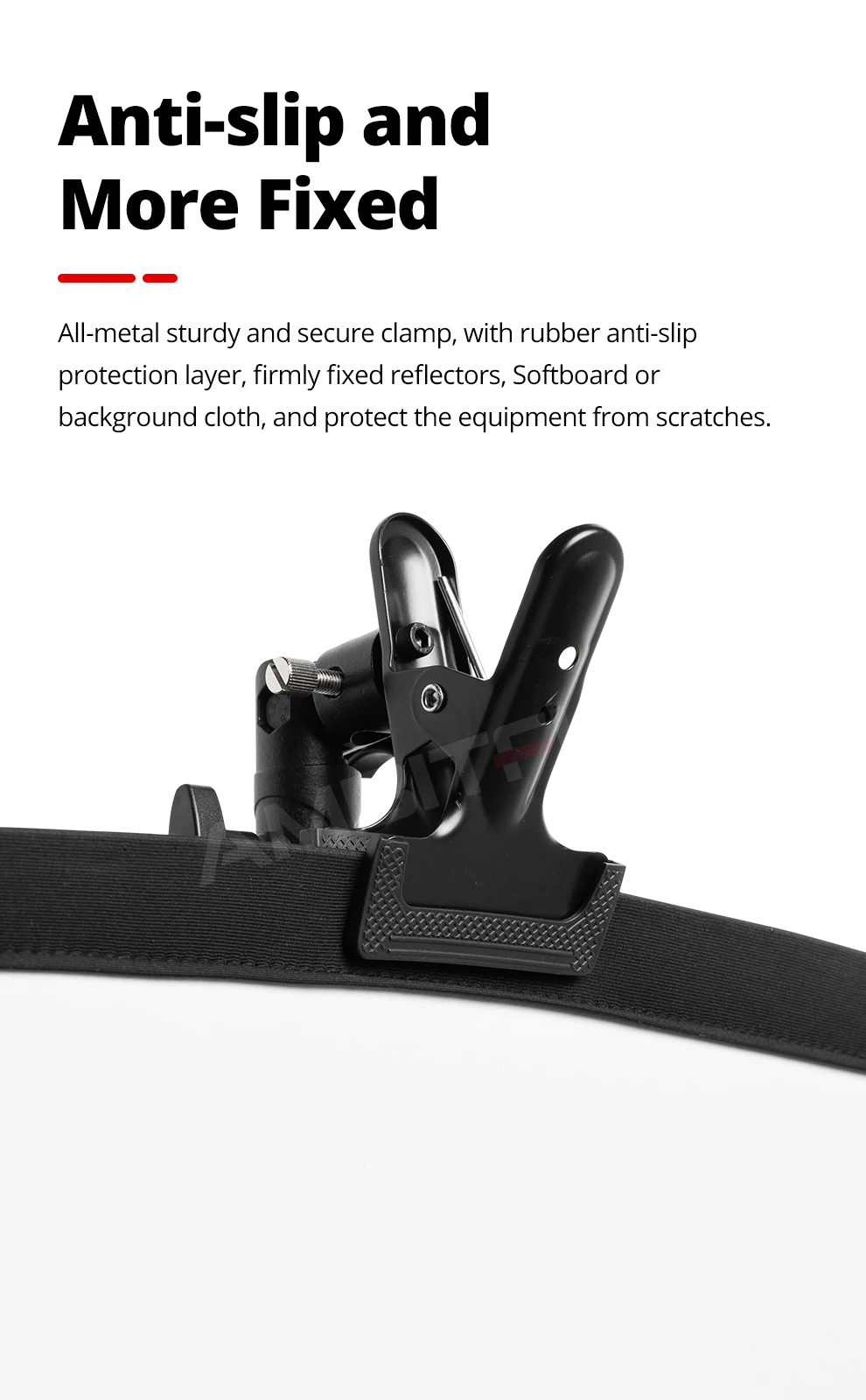 Reflector Clamp Clip Holder Light Stand Attachment 1/4" to 3/8" Screw Mount Swiv