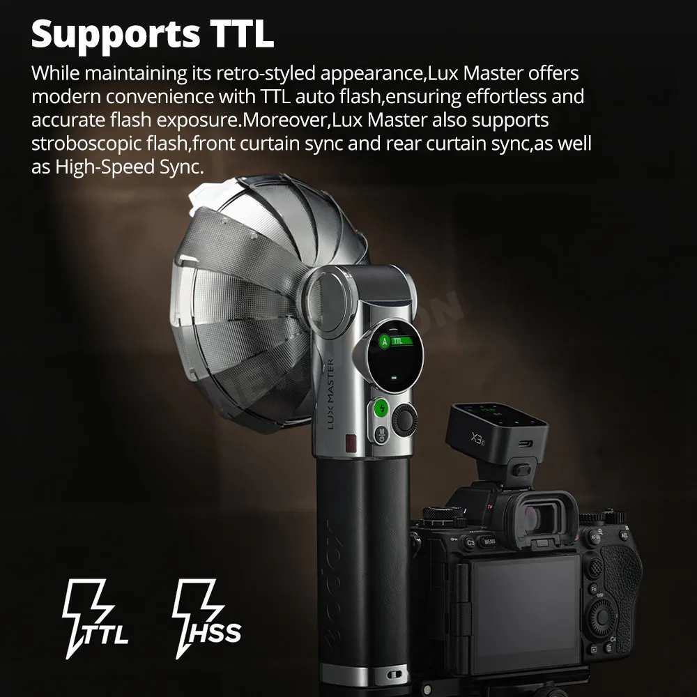 Camera Flash Godox Lux Master Retro Portable For Canon Sony Nikon Fuji Olympus Leica Pentax