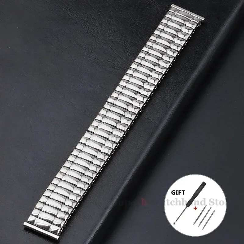 Elegant Stainless Steel Elastic Watch Band - Universal Stretch Wristband Accessories