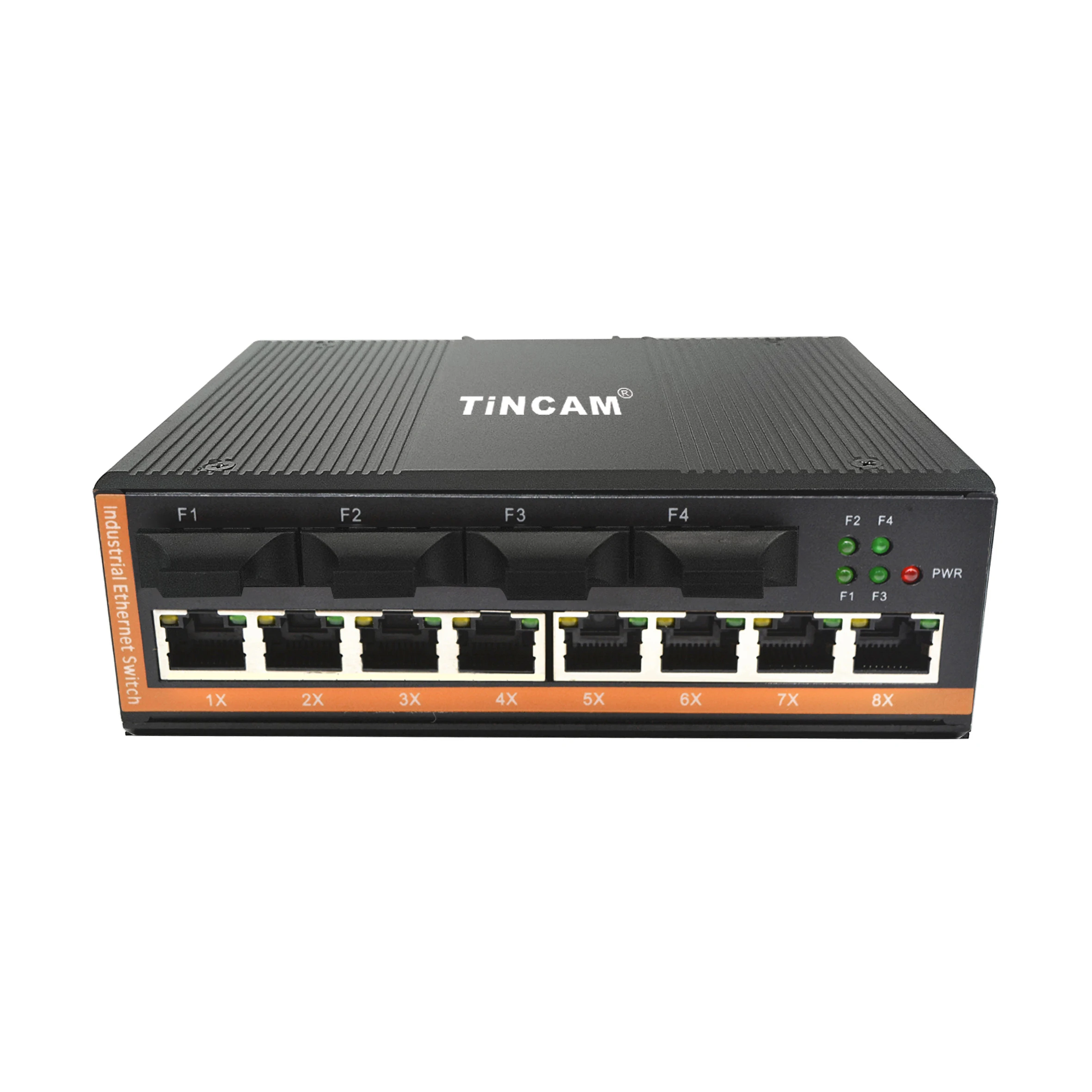 TiNCAM Aggregation Full Gigabit 4*SC+8*RJ45 Single Mode Dual Fiber 20KM 1310nm Industrial Network Switch desktop pci dual port gigabit network card server network card supports aggregation soft routing ros 82546 chip