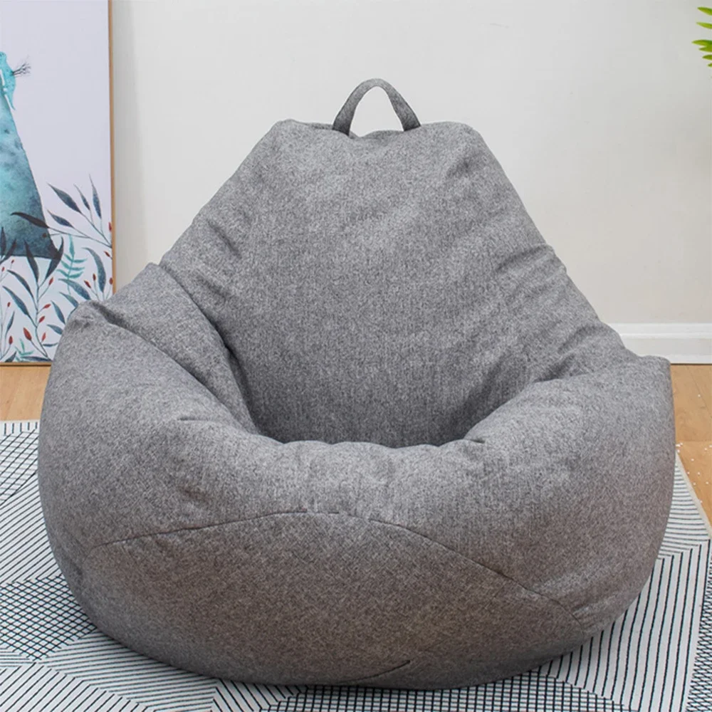 Large Small Lazy Sofa Cover Chairs Without Filler Linen Cloth Lounger Seat Bean Bag Pouf Puff Couch Tatami Living Room sofa cover bean bag chair cover bean bag sofa