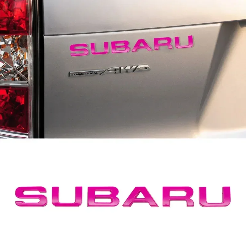Metal Car Rear Trunk Emblem Letter Stickers Badge Decal Accessories for Subaru Forester XV Outback Impreza Legacy STI WRX BRZ car badge grille emblem car sticker car stickers car body stickers car styling accessories