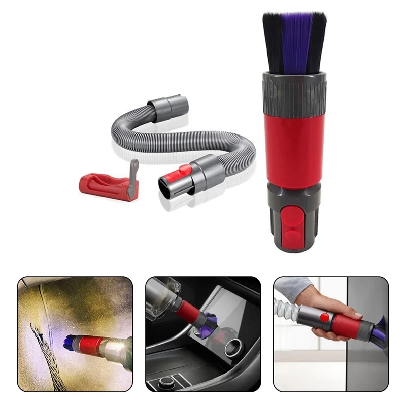 

Аксессуары SANQ для пылесоса Dyson V7 V8 V10 V11, мягкая щетка для удаления пыли, с шлангом и переключателем