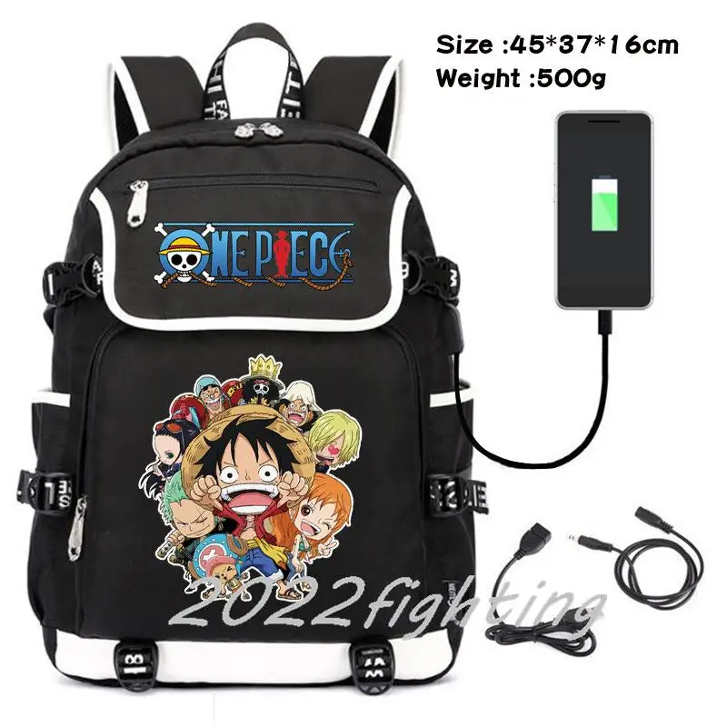 Impressão gráfica engraçada o capitão macaco um d. Luffy pedaço cartaz  carga usb mochila homens sacos