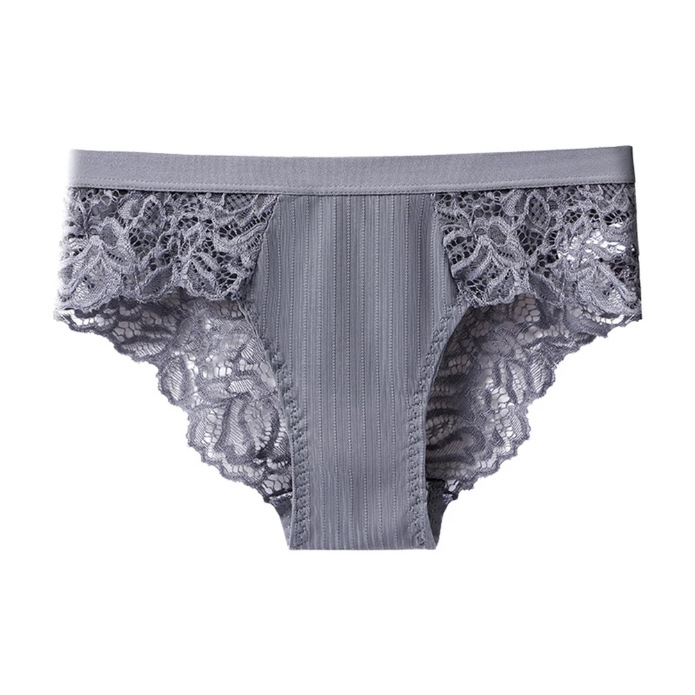 

Women's Panties Set Sweet Lace Female Underwear Hollow Out Sexy Lingerie Silk Satin Briefs Cozy Woman Underpants