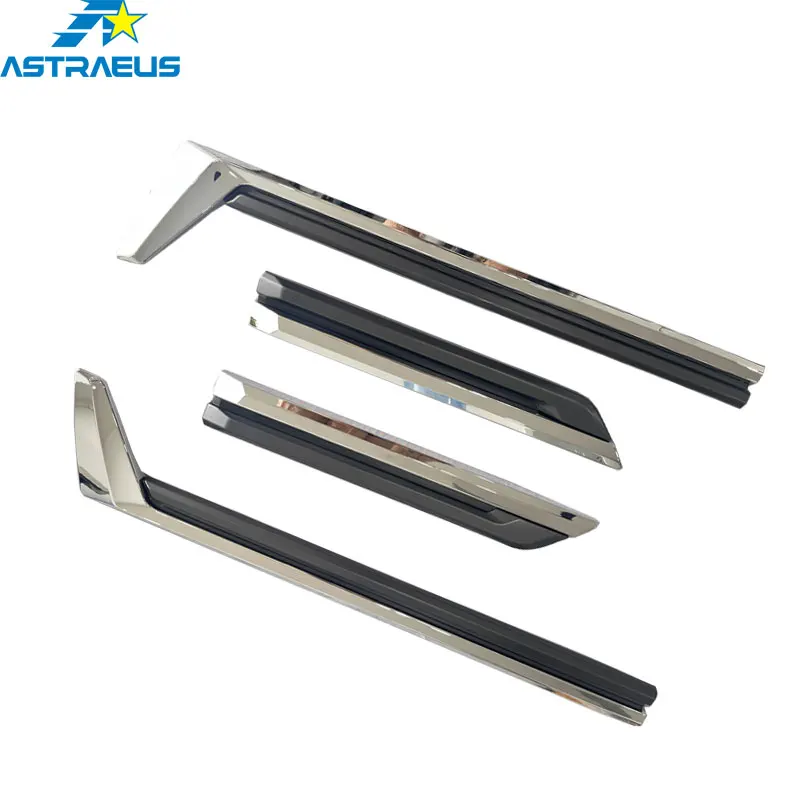 ABS Chrome + White Black Body Door Side Molding Cover Trim 4pcs For Lexus LX600 2022-2024 1