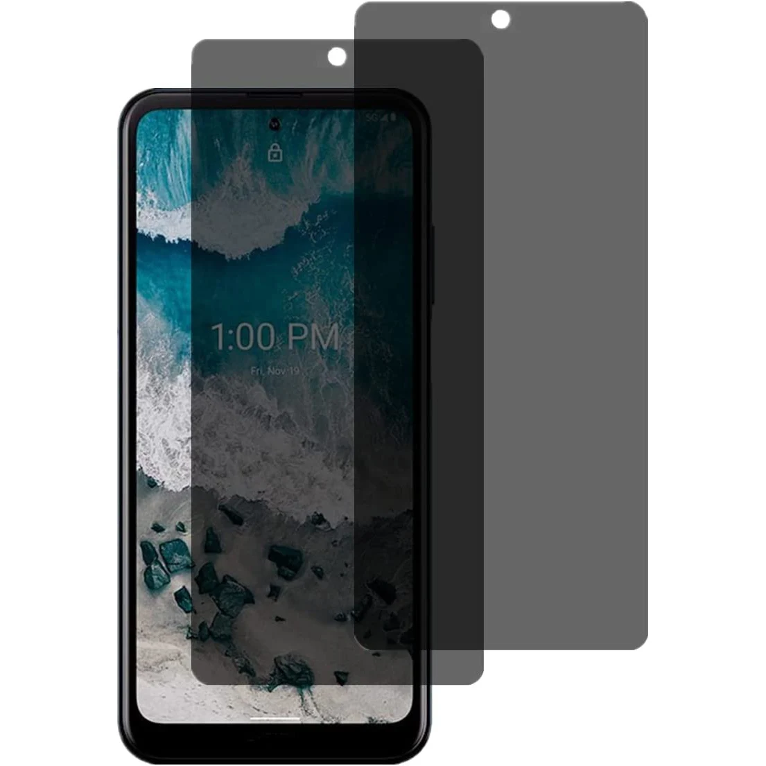 2 pack privacy filter tempered glass film anti spy shield screen