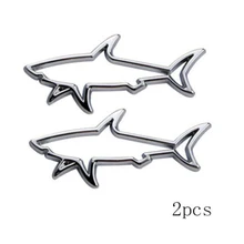 

2pcs 3D Metal Car Styling Sticker Hollow Fish Shark Emblem Badge Decals Automobiles Motorcycle Computer Fuel Car Accessories
