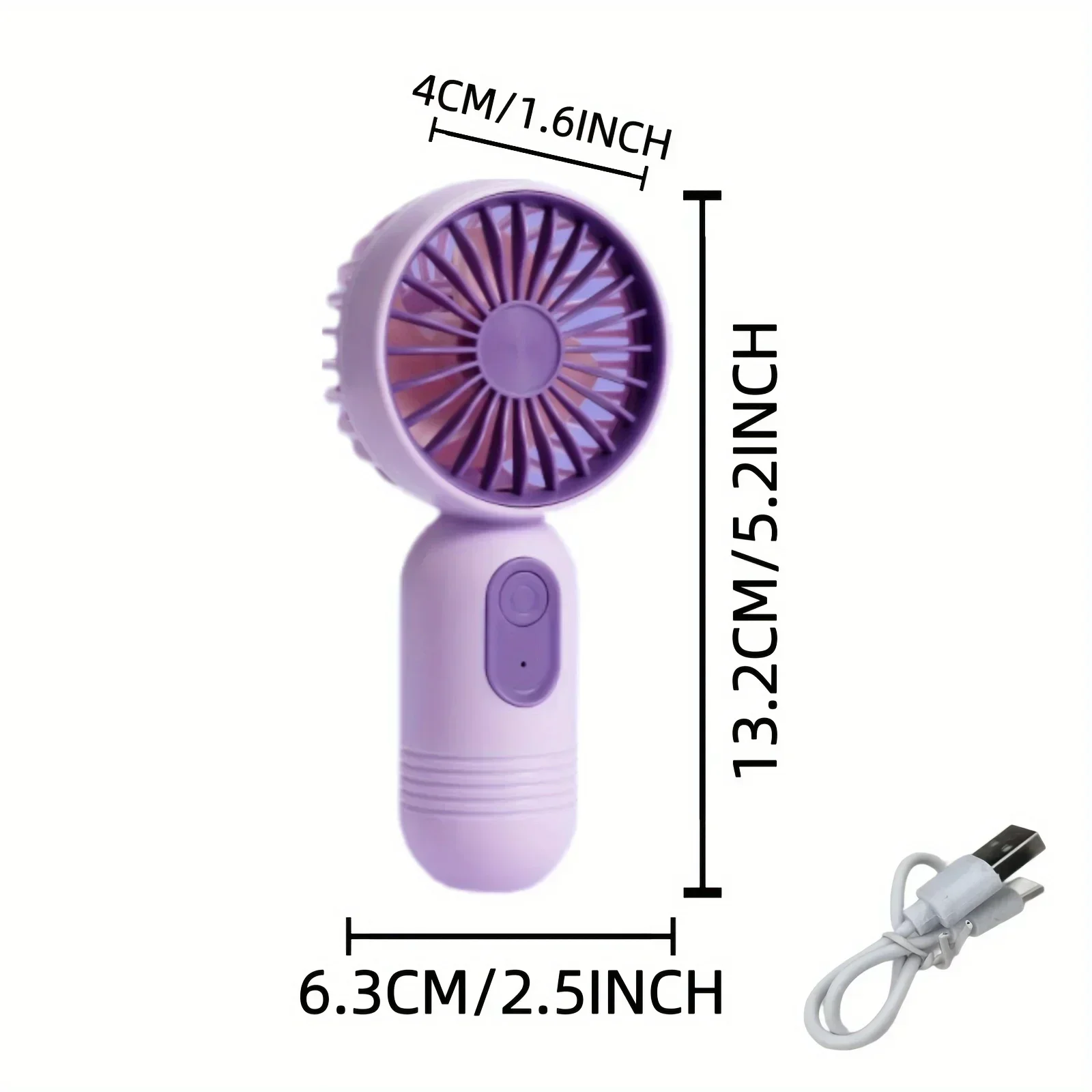 Portable Fan USB Charging 3-speed Handheld For Men And Women For Office Outdoor Travel And Camping