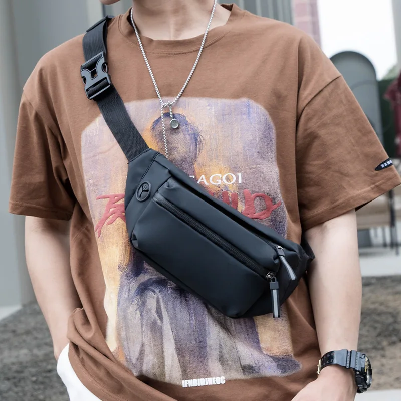 Men Chest Bag New Fashion Trend Crossbody Bag Multifunctional Outdoor Sports Waterproof Shoulder Bag For Men Travel Waist Bag waist bag messenger bag nylon waterproof chest bag outdoor sports running cycling travel workout adjustable shoulder strap