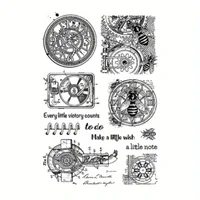 1pc Flower Letter Bird Seal Clear Stamps DIY Handbook Diary Album Scrapbooking Art Label Crafts Aesthetics Decor Rubber Stamps 3