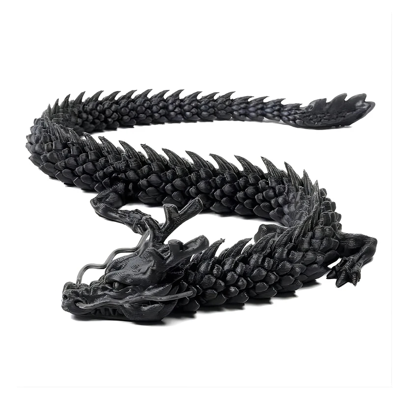 Exquisite 3D Printed Movable Dragon Ornament - Collector's Edition Home Decor Piece