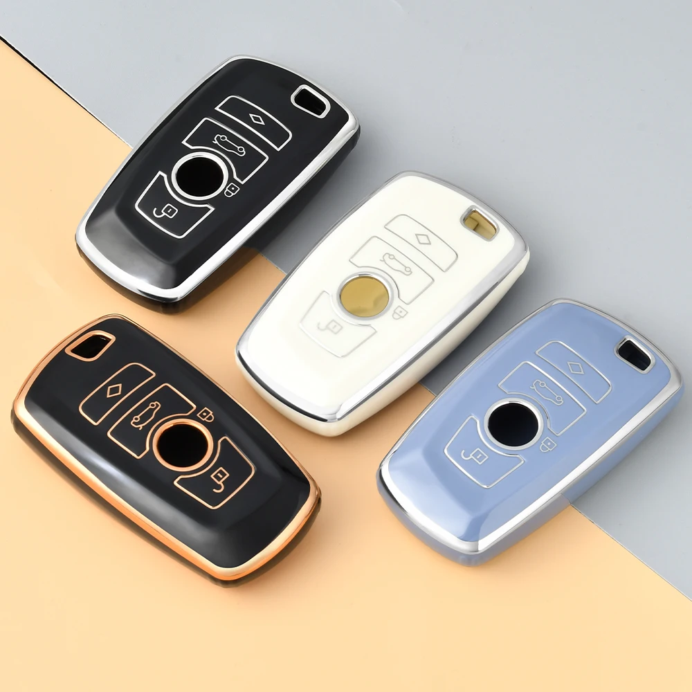 TPU Car Flip Key Case Cover Shell for BMW 1 3 5 7 Series X1 X3 X4 X5 F10 F15 F16 F20 F30 F18 F25 M3 M4 E34 Accessories key case key case cover car key shell flip key fob shell