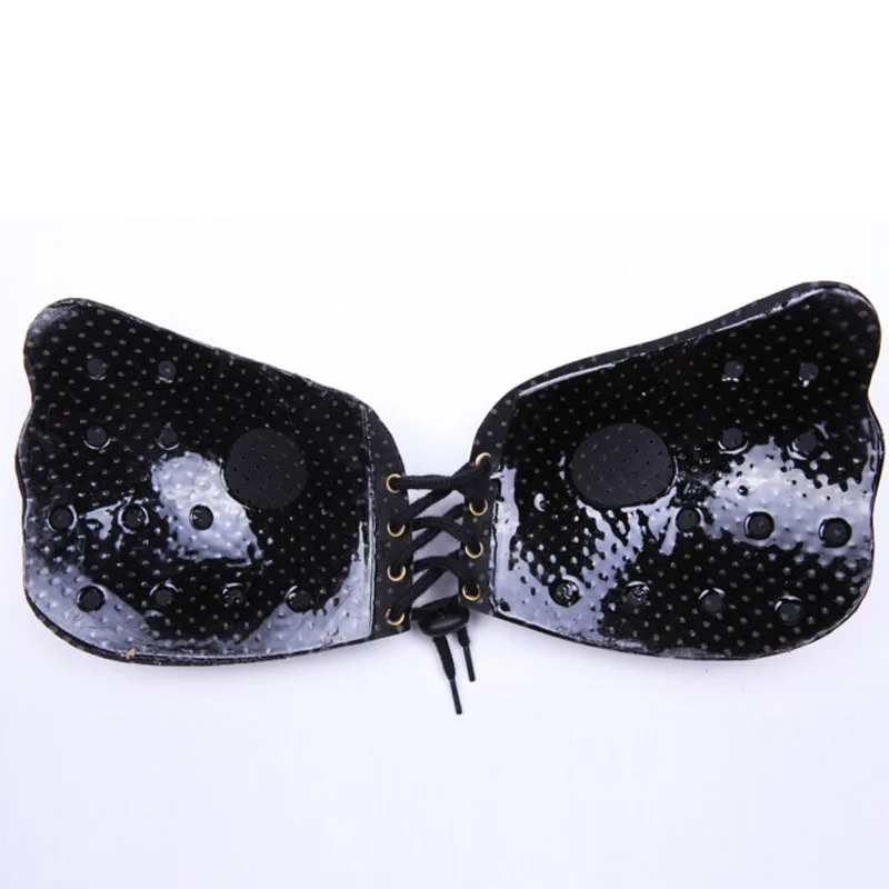 Women's Self Adhesive Strapless Bandage Blackless Solid Bras For Women Sticky Silicone Push Up Invisible Lady Lingeries Sexy Bra