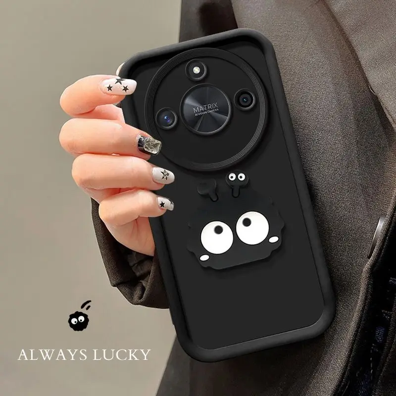 Cute 3D Eyes Hand Strap Silicone Phone Case