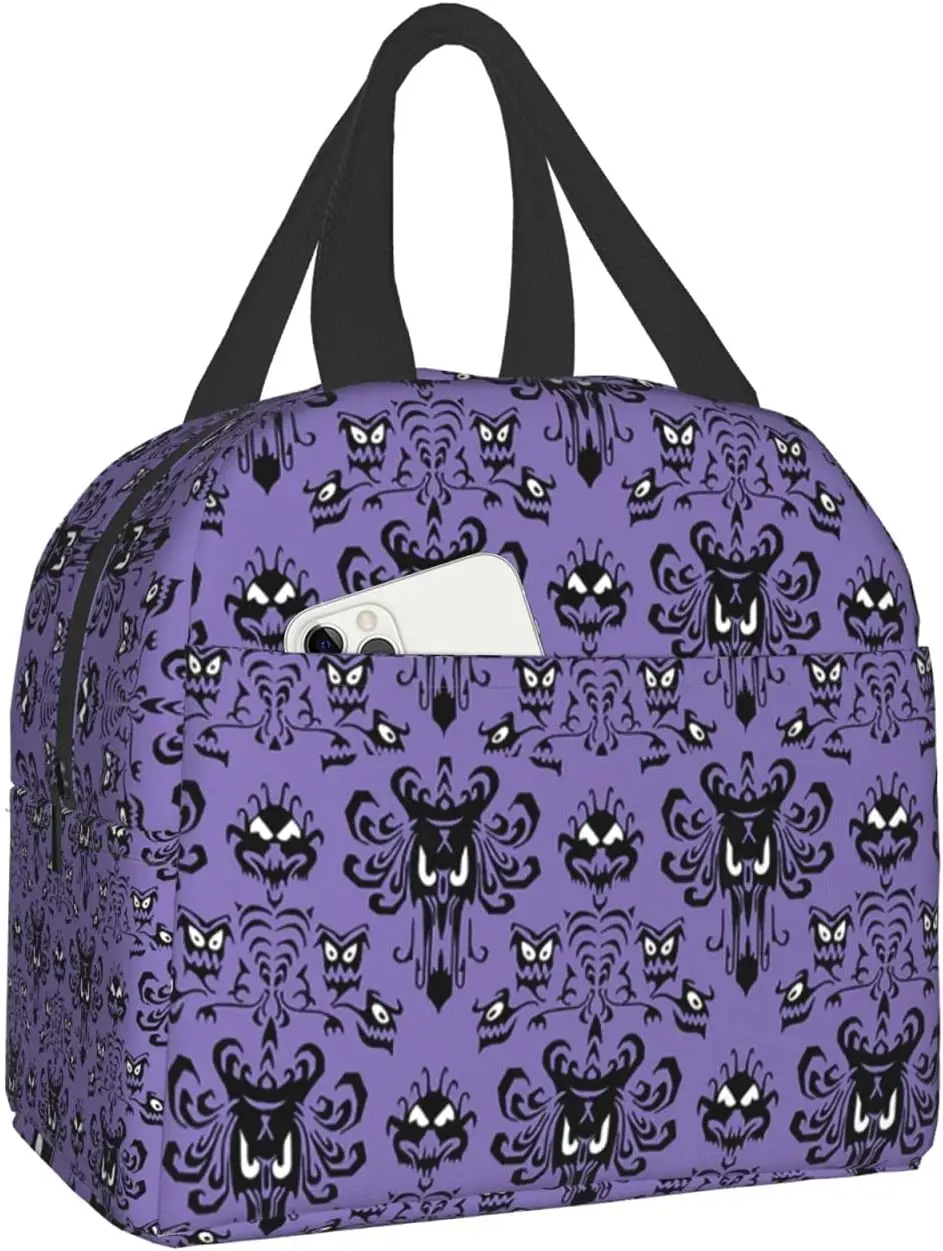 Haunted Mansion Lunch Bag Insulated Reusable Lunch Box Thermal Tote Bag Container Cooler Bag for
