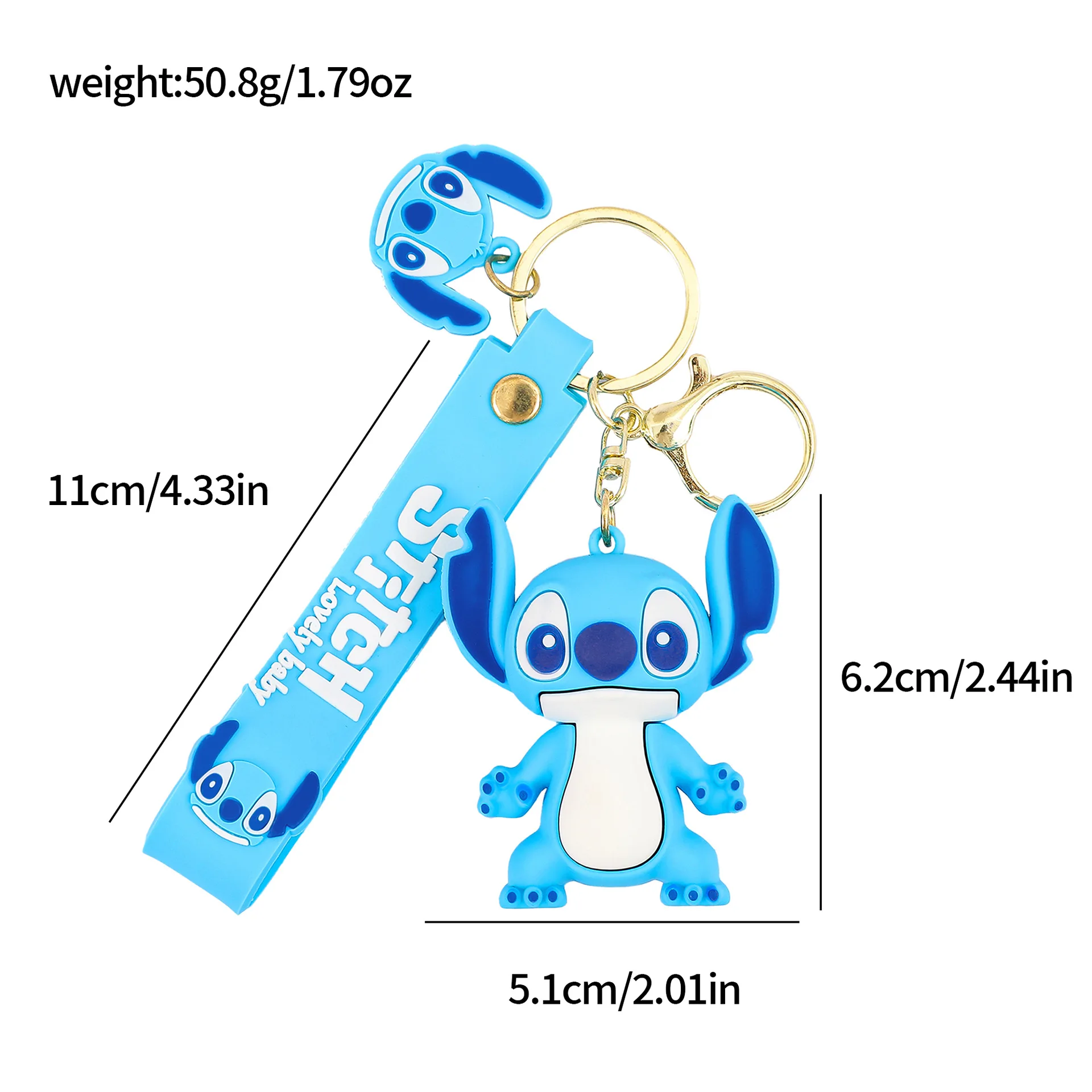 Charming Multi-Color Stitch Keychain - Adorable and Durable Anime Accessory