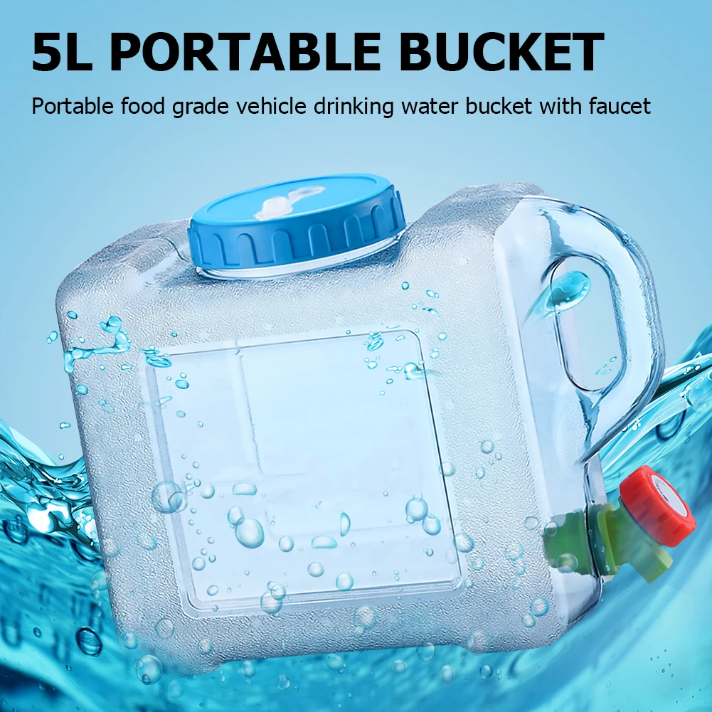 Portable Food Grade Water Container with Faucet for Outdoor Camping