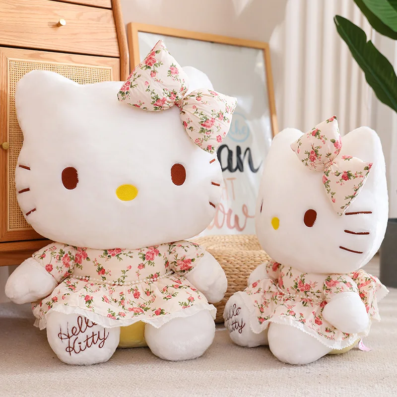 Sanrio Plush Big Size Lovely Flower Hello Kitty Peluche Plush Kawaii Toy Kid Gift