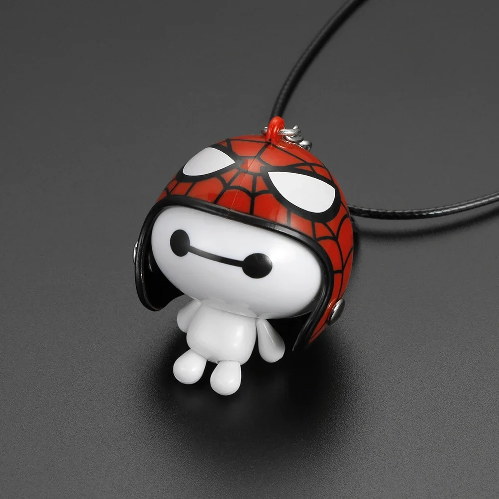 자동차 펜던트 귀여운 헬멧 Baymax 로봇 인형 매달려 장식품 자동차 백미러 서스펜션 장식 액세서리 선물