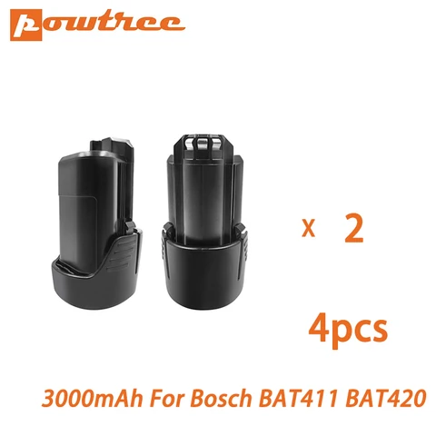 3000/6000mAh 10.8V/12V BAT420 Replacement Battery for Bosch BAT411 BAT412A BAT413A 2607336013 2607336014 Li-ion Battery