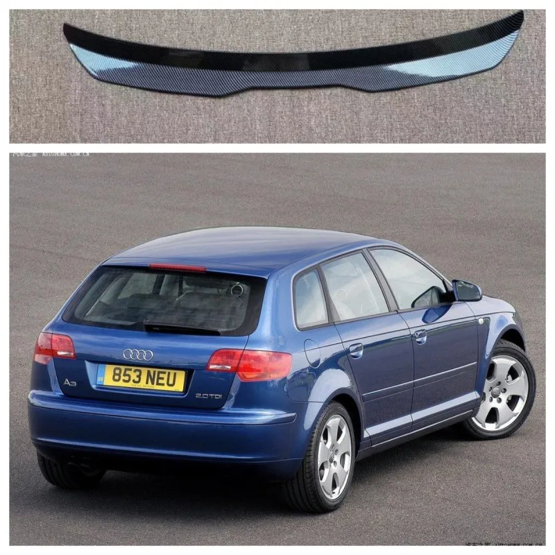 Spoiler Per Audi A3 8P 8P Fl 2003 - 2012 Plastica Abs Di Alta Qualità Audi A3 8P Mini Spoiler Tetto Posteriore Ala Auto Universale