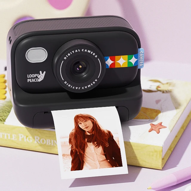Color Instant Print Camera for kids, Christmas Birthday Gifts for Girls Boys, HD Digital Video Cameras No Ink Thermal Paper