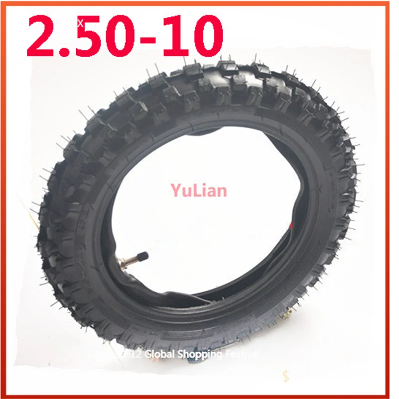 

2.50-10 Tire+Inner Tube For Honda CRF50F Yamaha PW50 TTR50E Dirt Bike